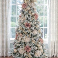 Large Pink Flower Christmas Tree Decorations
