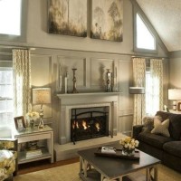Living Room Vaulted Ceiling Wall Decorating Ideas